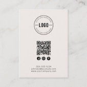 D'appel Code QR de la carte d'affichage des oreilles (Dos)