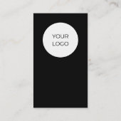 D'appel Code QR noir moderne Carte de visite des médias so (Dos)