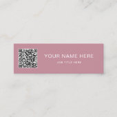 D'appel Conception de carte de visite mini rose poussiéreu (Devant)