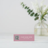 D'appel Conception de carte de visite mini rose poussiéreu (Debout devant)