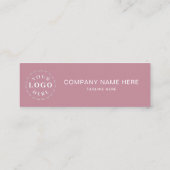 D'appel Conception de carte de visite mini rose poussiéreu (Dos)