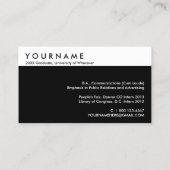 D'appel créer votre propre carte d'étudiant (Dos)