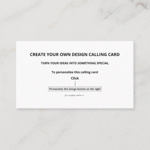D'appel Créez votre propre carte de visite carrée 8,9 cm x