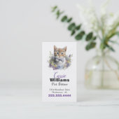 D'appel Cute Kitten Carte de visite pour animaux de compag (Debout devant)