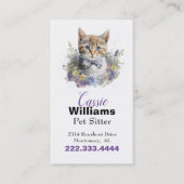 D'appel Cute Kitten Carte de visite pour animaux de compag (Devant)