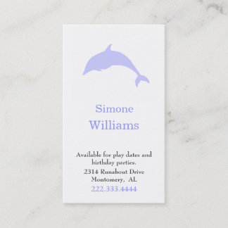D'appel Dolphin Silhouette Enfants Jouer Carte Date