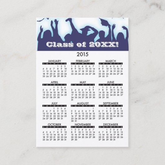 D'appel Éducation 2015 en ligne de calendrier de carte de (Devant)