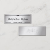 D'appel Elégant Argent Formal Graduation Nom Carte Insérer (Devant / Derrière)