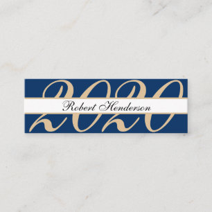 D'appel Élégant bleu classique insérer carte nom de gradua
