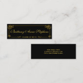 D'appel Élégant Bright Gold Graduation Nom Carte Insérer (Devant / Derrière)