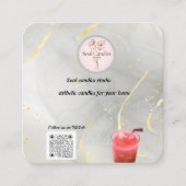 D'appel Élégant Carte de visite de bougie | Studio de boug (Devant)