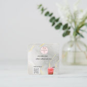 D'appel Élégant Carte de visite de bougie | Studio de boug (Debout devant)