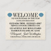 D'appel Elegant Carte de visite Shell - Choisissez votre p (Dos)