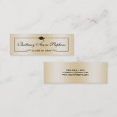 D'appel Élégant Rose Gold Graduation Cap Nom Carte Insérer (Devant / Derrière)