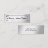 D'appel Elégant Silver Graduation Nom Carte Insérer (Devant / Derrière)