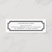 D'appel Elégante bordure classique carte de nom de graduat (Dos)