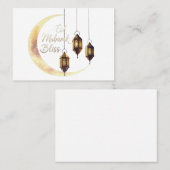 D'appel Elégante carte cadeau "Eid Moubarak" - Crescent Mo (Devant / Derrière)