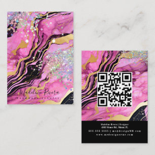 D'appel Élégante carte d'affichage opale en marbre noir