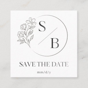 D'appel Élégante Carte de Rappel de Mariage Minimaliste
