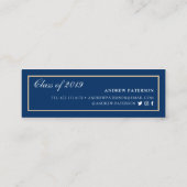 D'appel Élégante carte d'insertion de graduation classique (Dos)