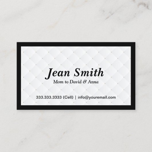 D'appel Elégante carte mère Diamond Frame Black (Devant)