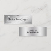 D'appel Élégante étincelle d'argent - Carte de nom de la g (Devant / Derrière)