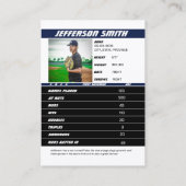 D'appel Équipe de baseball carte de commerce cadeau bleu b (Dos)