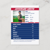 D'appel Équipe de baseball carte de commerce rouge bleu (Dos)