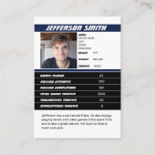 D'appel Équipe de football carte de commerce cadeaux de sp (Dos)