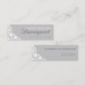 D'appel Étoiles gris-clair de blanc de carte nominative (Devant / Derrière)