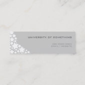 D'appel Étoiles gris-clair de blanc de carte nominative (Dos)