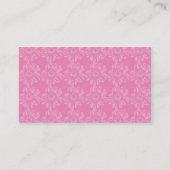 D'appel Fleur blanche sur la carte rose (Dos)