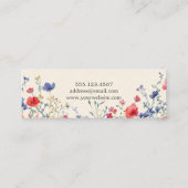 D'appel Fleur sauvage Elegant graduation carte de nom pers (Dos)