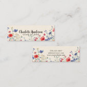 D'appel Fleur sauvage Elegant graduation carte de nom pers (Devant / Derrière)