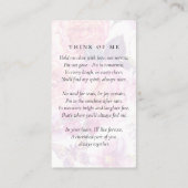 D'appel Floral Photo Funeral Carte de prière commémorative (Dos)