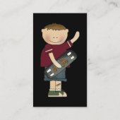 D'appel Garçon avec la carte de date vérifiée par planche (Dos)