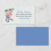 D'appel Garçon et fille sur la carte de date de jeu de (Devant / Derrière)