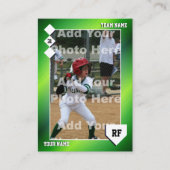 D'appel Gradient Green Baseball - Carte de commerce Statis (Devant)