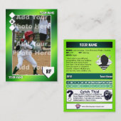 D'appel Gradient Green Baseball - Carte de commerce Statis (Devant / Derrière)