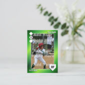 D'appel Gradient Green Baseball - Carte de commerce Statis (Debout devant)