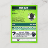 D'appel Gradient Green Baseball - Carte de commerce Statis (Dos)