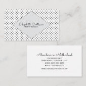 D'appel Gris Moderne Étoiles Carte de visite (Devant / Derrière)