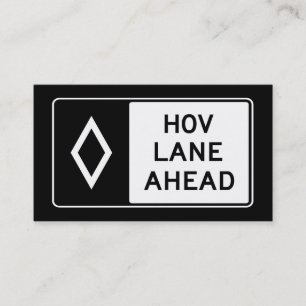 D'appel HOV LANE AVANT : carte de contact covoiturage