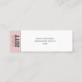 D'appel Insère la carte de nom de graduation moderne perso (Dos)