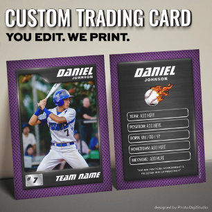 D'appel Joueur de baseball de la carte de baseball violet