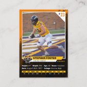 D'appel Joueur de la carte de commerce Orange & Black Foot (Devant)