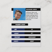 D'appel Joueur de soccer carte de commerce gris clair bleu (Dos)