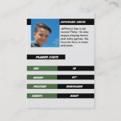 D'appel Joueur de soccer carte de commerce gris clair vert (Dos)