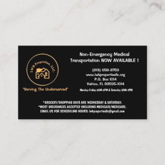 D'appel L.W.H. Properties, LLC appelant le carte de visite