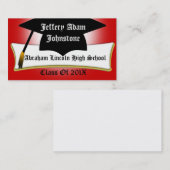 D'appel La carte faite sur commande du diplômé de (Devant / Derrière)